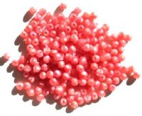 200 4mm Satin Pink Round Glass Beads